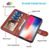 Telefoonhaken voor iPhone 12 11 XS MAX XR 8 Plus Retro Flip Stand Portemonnee Lederen Case PhotoFrame Cover Samsung S9 S10