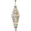 Multi Layers Long Crystal Chandelier Smoking Grey Staircase Lamp AC110V 220V Luxury Cristal el Lobby Lights2755