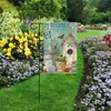 Spring and Summer Garden Flag Welcome Flags Linen Double Sided Printing 30 * 45cm 8 Colors T500875