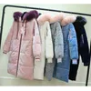 Frauen Trenchcoats Samt Stoff 2022 Winterjacke Frauen Warm Verdicken Mit Kapuze Mit Pelz Weibliche Lange Mantel Gepolsterte Damen Parka Hohe Qualität