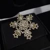 CH Snowflake brooches popular diamonds pearls brooche Luxury brass gold plated vintage retro new designer brooch brand design AAAAA copy Lapel Pins for party