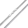 6mm Womens Mens Necklace Chain Hammered Close Rombo Link Curb Cuban White Gold Filled GF Fashion Jewelry Accessories DGN337 Chains305n
