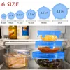 6PCS/Set Universal Silicone Suction Lid-bowl Pan Cooking Pot Lid-silicon Stretch Lids Silicone Fruit Cover Pan Spill Lid Stopper HHC7624