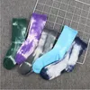 Tie Dye Womens Choques Femmes et hommes Stockage Allmatch Style de haute qualité Lettre de coton respirant Sock Sock Lames9705718