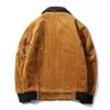 男性暖かい冬のコーデュロイジャケットとコートメンズファッションの毛皮の襟冬のカジュアルなジャケットの外観男性サーマルプラスサイズ5xl 6xl 211224