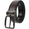 Men Belts For Casual Business Cowskin Genuine Leather Vintage Pin Buckle Quality Male Black Brown Jeans Strap Enek22