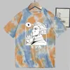 Hunter X Hunter Anime Short Sleeve Round Neck Tie Dye Casual Loose Uniex T-tröja Y0809