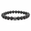 Gemstone contas fios 8mm preto labradorite pedra tigre olho magnético hematite bead estiramento pulseiras para homens mulheres