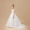 Robes de fille élégante fleur filles robe de fête de mariage princesse enfants vêtements dentelle anniversaire enfants robes pour 2-14T