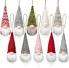 Christmas Tree Hanging Gnomes Ornaments Set of 10, Swedish Handmade Plush Santa Elf for Home Decorations Holiday Decor