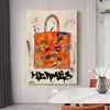 Moderne Graffiti-Taschenmalerei Minimalistisches Dekor Cuadros Poster Drucke Haus Raumdekoration Bilder Fotodruck Drop Shipping
