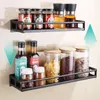 Modern Nordic Style Kitchen Organizer Wall Mount Bracket Storage Rack Spice Jar Rack Cabinet Shelf Supplies Bathroom Rack 211110