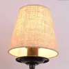 Vintage lamp Amerikaanse landelijke retro decoratie lampen en slaapkamer E14 lamp corridor van de gang eenvoudige doek dekking wandlamp 210724