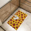 Tapetes de banho engraçados estampes de cozinha impressa anti-deslizamento moderno tapetes de área de varanda de banheiro carpete capacho geométrico do corredor