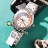 GDF New 600m 215 90 44 21 99 001 Miyota 8215 Automatic Mens Watch Gray Orange Ceramic Bezel Gray Dial Stainless Steel Bracelet Hel296T