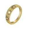 LUTAKU delicado Retro Sun Signet anillos Vintage oro Color compromiso anillo apilable Midi anillos para Mujeres Hombres joyería minimalista G1125