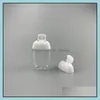 ボトルパッキングオフィススクールビジネス産業30mlペットプラスチックハーフラウンドキャップチルドレンキャリー消毒剤ハンドサニタイザーボトルD