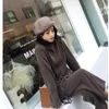 Kobiety 2 sztuk Pant Set Jesień Winter Fashion Casual Casual Cashymere Half-High Collar Loose Top + Szeroki Nogi Spodnie Knit Suit 210520