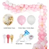 Wegwerp Dinware Cup Bord Set Gold Stamping Birthday Praty servies Pink Kit Bruiloft Decoraties Handtraktatie Meisjes Baby Shower