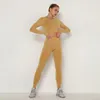 ハイウエストヨガセット服装プッシュアップスポーツ女性フィットネス服服ygapantsエネルギーシームレスレギンスジムガールスポーツスーツ