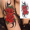 Autocollants imperméables temporaire grand motif tatouage autocollant fleur bras Flash tatouages corps Art beauté maquillage peau décoration