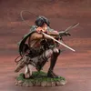 Figura de anime Attack On Titan Artfx Levi Action Figure Package Ver.Boneco de ação em PVC, modelo de coleção de brinquedos, presente de boneca