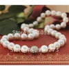 Charming!Pearl Aventurine Flower & Crystal Necklace Multicolor JadesJewelry Fashion Party Gift Jewelry