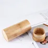 Handgjorda glasögon Naturlig retro bambu Sungalses Box Cylinder Lite objekt Förvaringsbehållare