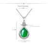 Pendentif colliers ethnique goutte d'eau Aventurine Onyx pierre collier femme S925 chaîne bijoux en argent 2021