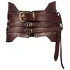 Feestmaskers middeleeuwse metalen lederen kop gesneden riem kostuum larp accessoire mannen vrouwen viking ridder cosplay tailleband gesp riemen voor volwassene