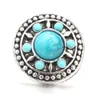 Turquoise Crystal tortoise flower Snap Buttons Clasp Components fit DIY 18mm snaps button ACC ingredients supplier Jewelry