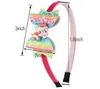 Girl Baby Rainbow Unicorn Headband Accessories Sequin Fruit Bowknot Hair Sticks Cartoon Shining Bow Kids