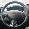 For Mitsubishi ASX Custom leather carbon fiber hand-sewn car steering wheel cover