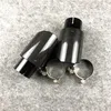 1 piece High quality Car universal Akrapovic Exhaust Pipe Glossy Grilled Black Carbon fiber Stainless Steel Muffler tip2455498