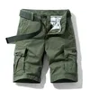 Luulla Men Summer Premium Stretch Twill Cotton Cargo Shorts Casual Fashion Solid Classic Pockets Legwear 28-38 210806