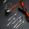 Juegos de vajilla, 5 uds., juego de cubiertos de acero inoxidable, cubiertos de cocina de plata y oro, cuchillo, tenedor, cuchara, vajilla, cucharas, soporte de Base de cisne