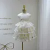 Baby sommar klänning för flicka barn ärmlös kläder barn flickor blommig prinsessa bröllopsfest skolan eleganta klänningar 3 år Q0716