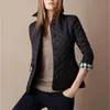 Wholesale- New Women Jacket Winter Autumn Coat fashion cotton Slim Jacket1 British Style Plaid Quilting Padded Parkas