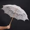 Regenschirme Spitze reines Baumwollgestopfte Hochzeitsrebrunda Parasol handgefertigtes Brautjungferndekoration 5395583