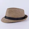 Jazz Strohhut Frühling Sommer Retro Herren Hüte Fedoras Panama Top Plaid Hut Erwachsene Bowler Hüte Klassische Version Chapeau Jazz Hüte