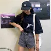 Sale Girls Embroidery Streetwear Cute All Match Short Sleeves Korean Sweet Brief Lapel Chic T-Shirts 210525