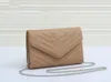 Bolso de cuero para mujer, caja Original de alta calidad, bolso de hombro tipo mensajero, bolso de mano con cadena cruzada, bolsos de noche