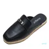 Sandales d'été Baotou en cuir PU mode décontracté dames pantoufles plates confortable semelle souple chaussures de grande taille