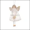 Décorations De Noël Fête De Fête Fournitures Maison Jardin Arbre En Peluche Ange Poupée Fille Pendentif Navidad Année De Noël Ornements Suspendus Enfants Cadeau