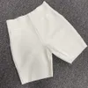 Top Quality Celebridade Cinza Branco Branco Elástico Rayon Bandage Calças Curtas Moda Bodycon Shorts Sports 210724