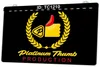 TC1210 Platinum Thumb Production Light Sign Dual Color 3D гравировка