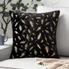 Christmas Pillow Cover Short Plush Gold Feather Throw Sofa Cushion Home Decor Cushion/Decorative