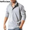 Refire Gear Coton Casual T-shirts Hommes Printemps Lâche Chemises Tactiques À Manches Longues Militaire Grande Taille Business Loisirs Sous-vêtements 210408