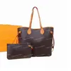 Bolsos de diseñador de moda clásicos para mujeres de cuero 2pcs juego de mensajería bolsas de compra de mensajería bolsos de hombro de cuerpo liso bolsos de mano de cuerpo