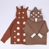 Autumn Baby Girls Boys Sweaters Hooded Cardigans Toddler Kids Boys Animal Deer Knitted Sweater Outwear Girls Clothes 2104297101549
